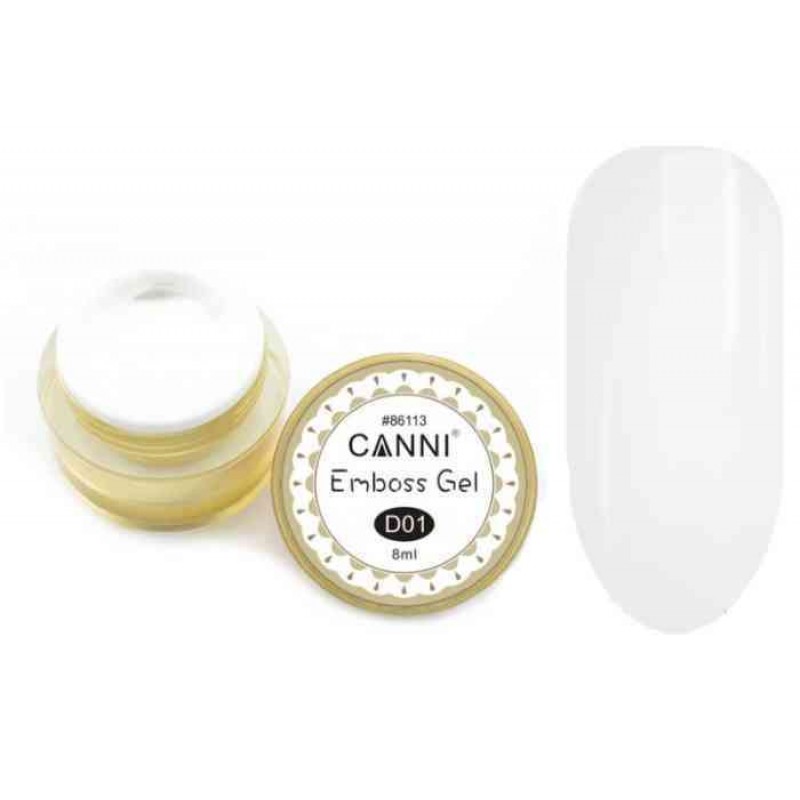 3D гель паста CANNI 001 белая Embossing gel, 8 мл