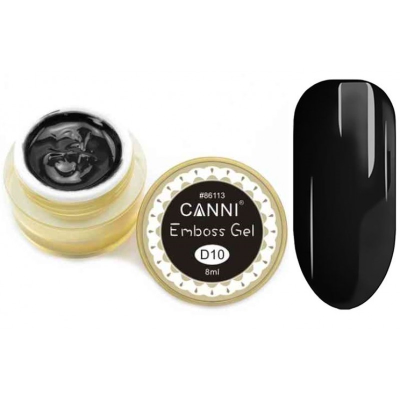 3D гель паста CANNI 010 черная Embossing gel, 8 мл