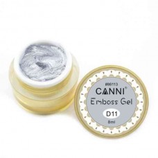 3D гель паста CANNI 011 серебро Embossing gel, 8 мл