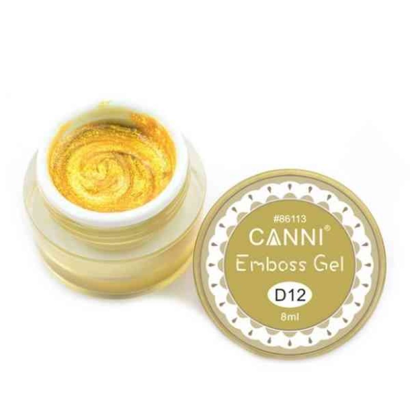 3D гель паста CANNI 012 золото Embossing gel, 8 мл