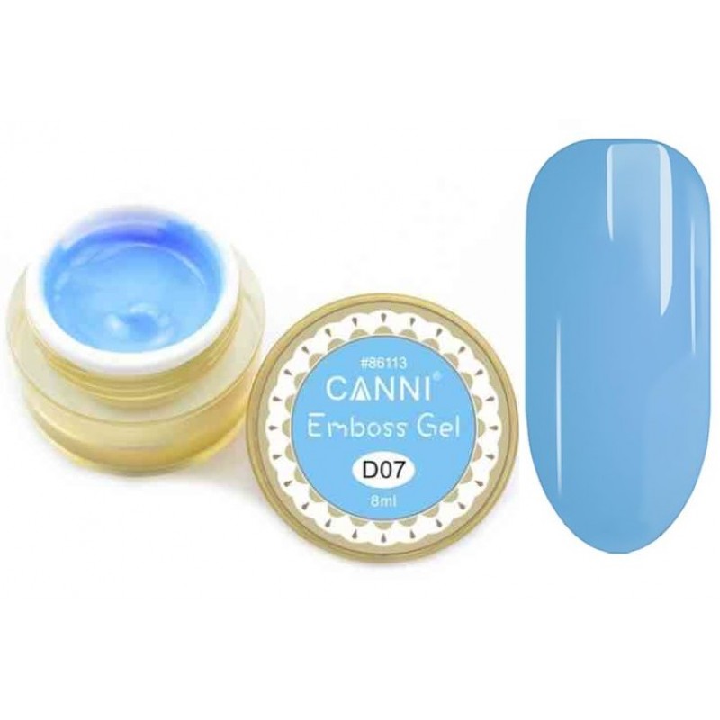 3D гель паста CANNI 007 голубая Embossing gel, 8 мл