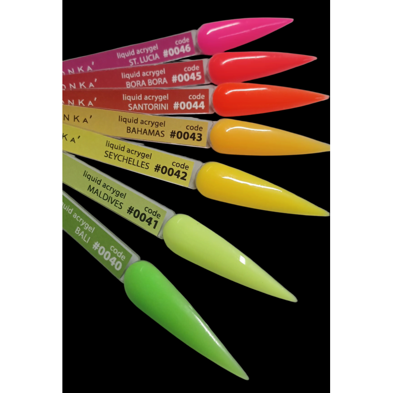 Акригель DNKa Liquid Acrygel 0042 SEYCHELLES ярко желтый, 12мл