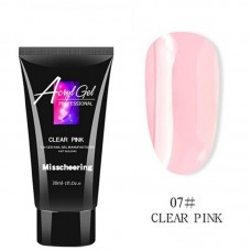 Полигель для ногтей прозрачно розовый Clear Pink 30 гр. №07