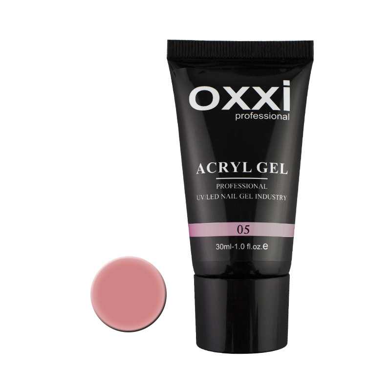 Акрил-гель для ногтей розовый беж Oxxi Professional 30 мл №05