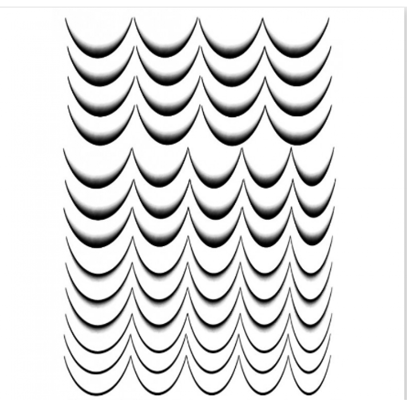Френч слайдер для ногтей, черный