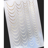 Френч слайдер для ногтей фольгированный, золото