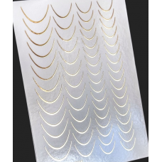 Френч слайдер для ногтей фольгированный, золото