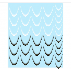 Френч слайдер для ногтей, черно- белый