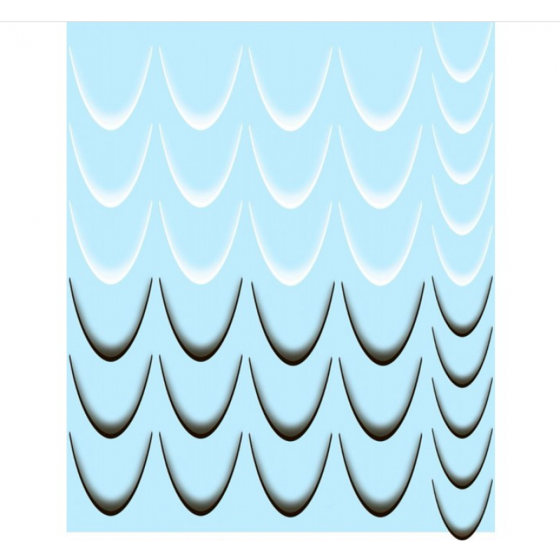 Френч слайдер для ногтей, черно- белый