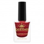 Лак краска для стемпинга гранатовый с перламутром 020 Designer 9 мл