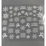 Новогодняя наклейка для ногтей 