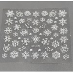 Новогодняя наклейка для ногтей 