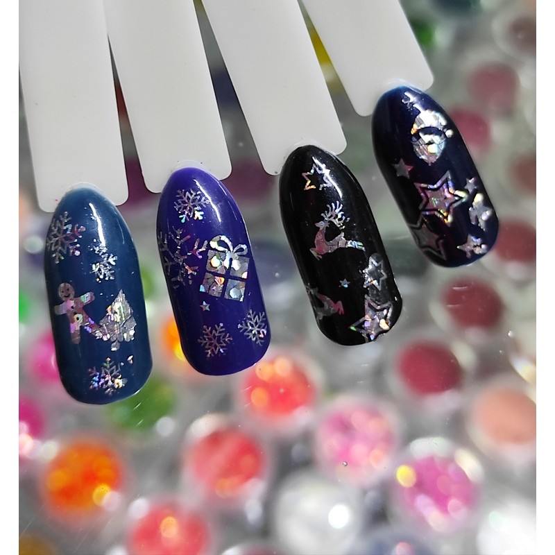 Фольга для дизайна ногтей "Новый год", 50см/4см, F54