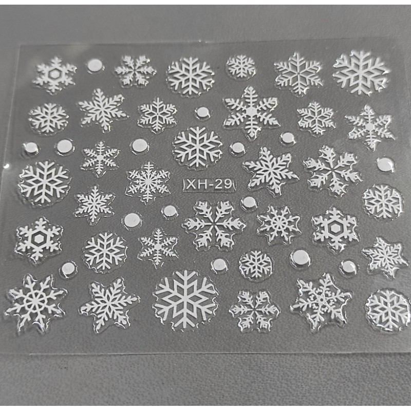 Новогодняя наклейка для ногтей 