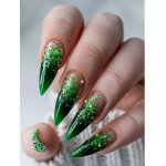 Глиттер (пайетка) зелёный голографик GG05/1, 1 мм