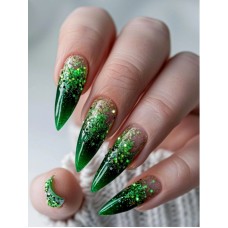 Глиттер (пайетка) зелёный голографик GG05/1, 1 мм