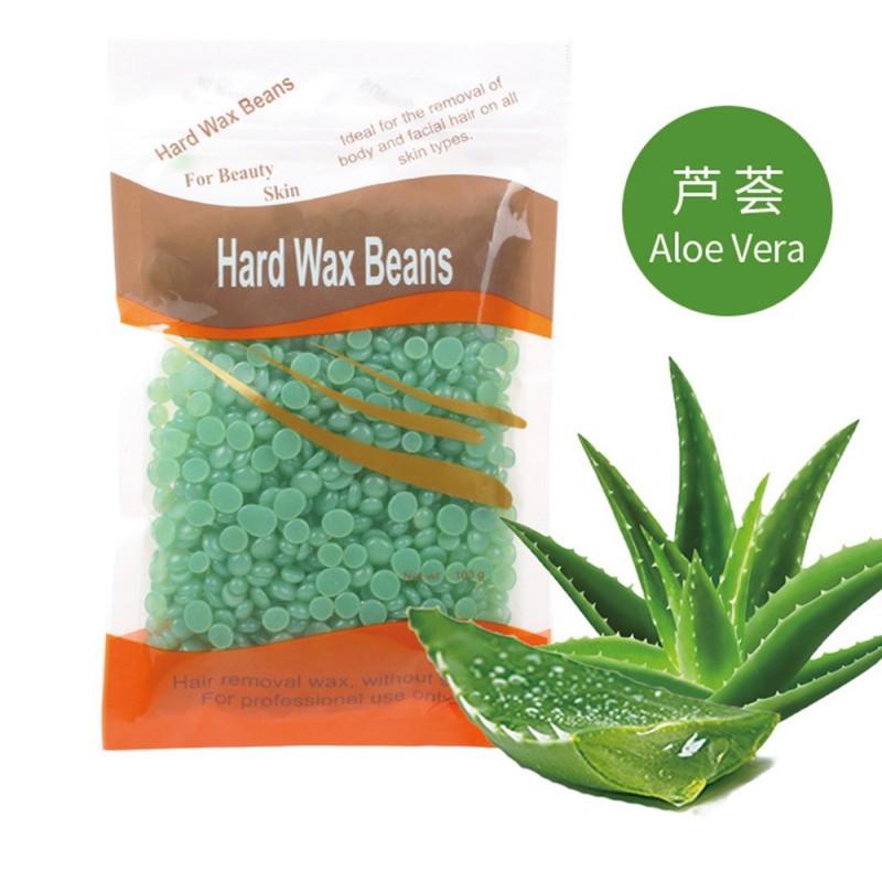 Воск для депиляции в гранулах, алоэ вера, 300 гр. HARD WAX BEANS