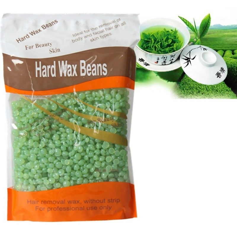 Воск для депиляции в гранулах, Зеленый чай, 300 гр. HARD WAX BEANS