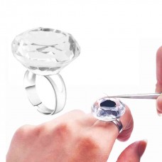Кольцо кристалл для смешивания клея, хны, пигмента, прозрачное