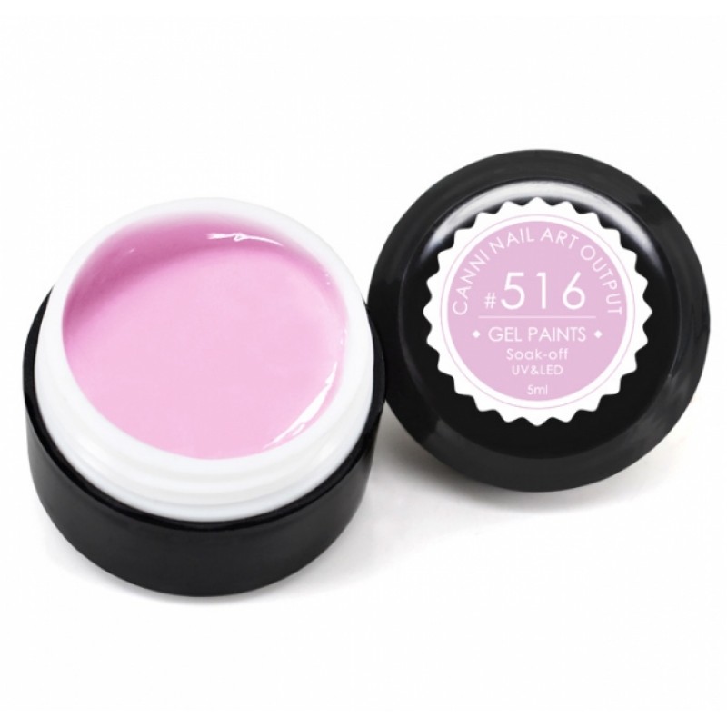 Гель-краска Canni 516 пастельная лилово розовая