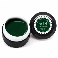 Гель-краска Canni 614 темно зеленая