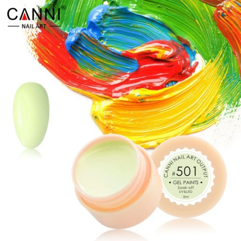 Гель-краска Canni 501 бледно-салатовая