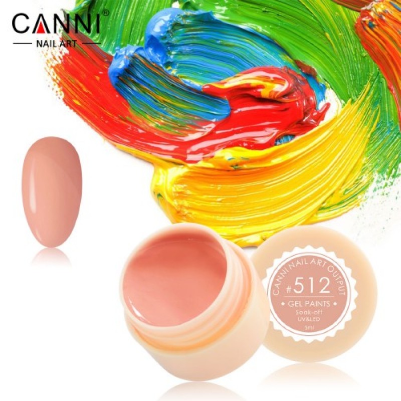 Гель-краска Canni 512 розово карамельная