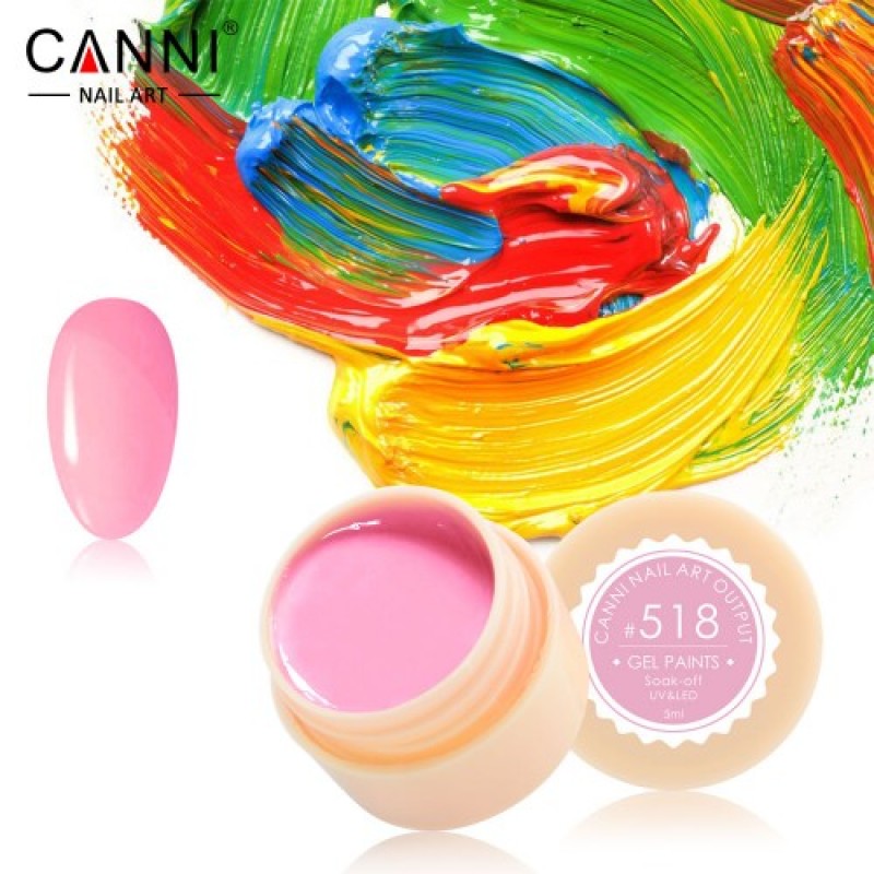 Гель-краска Canni 518 яркая розовая