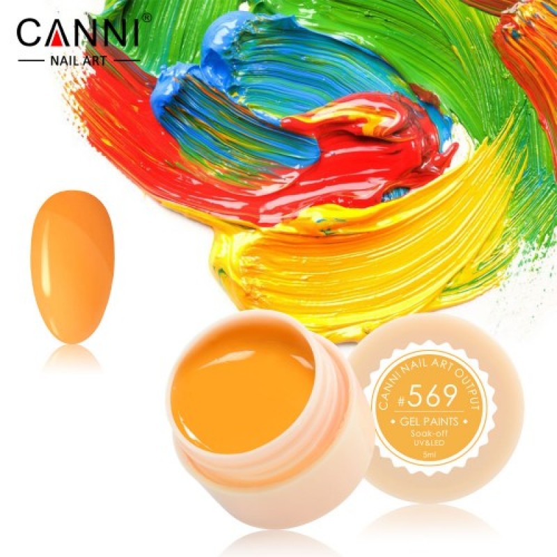 Гель-краска Canni 569 оранжевая