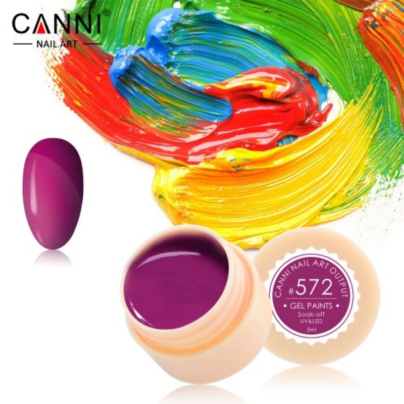 Гель-краска Canni 572 пурпурная