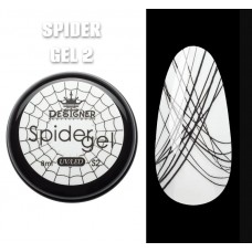 Гель паутинка для ногтей черная Spider Gel S2 Designer, 8 мл.