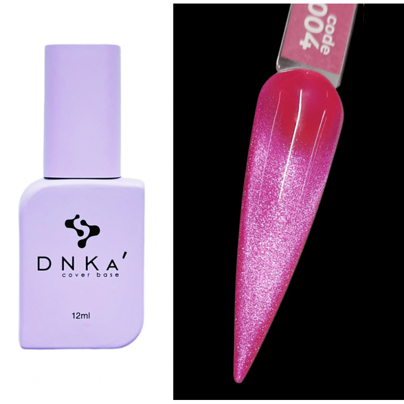 Гель лак кошачий глаз Cats Eye DNKA №0004 ярко розовый, 12 мл