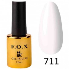 Гель лак FOX French 711, 12мл, белая эмаль