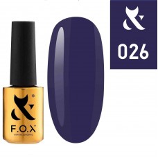 Гель лак FOX Spectrum 026 фиолетовый насыщенный, эмаль, 7мл.