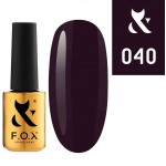 Гель лак FOX Spectrum 040 темно фиолетовый, эмаль, 7мл.