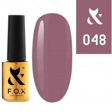 Гель лак FOX Spectrum 048 розово коричневый сложный, эмаль, 7мл.
