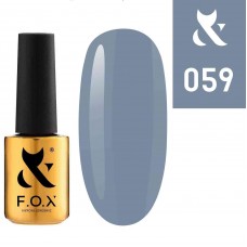 Гель лак FOX Spectrum 059 серо синий, эмаль, 7мл.