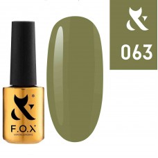 Гель лак FOX Spectrum 063 оливковый, эмаль, 7мл.