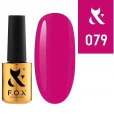 Гель лак FOX Spectrum 079 малиновый яркий, эмаль, 7мл.