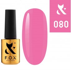 Гель лак FOX Spectrum 080 розовый неон барби, эмаль, 7мл.