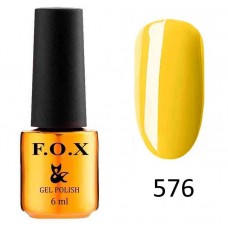 Гель лак FOX Vitamin 576, 6 мл (желтый, эмаль)