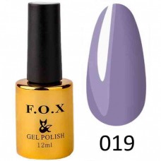 Гель лак FOX Pigment 019, 12мл (фиолетовый, эмаль)