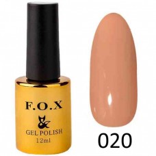 Гель лак FOX Pigment 020, 12мл бежево персиковый