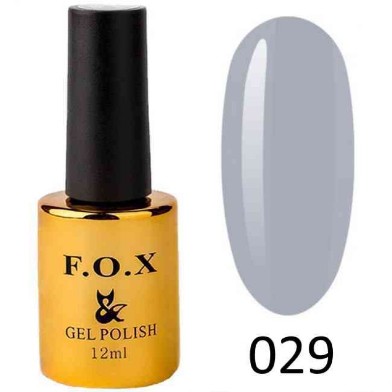 Гель лак FOX Pigment 029, 12мл светло серый