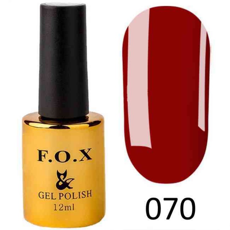 Гель лак FOX Pigment 070, 12мл, малиновый темный