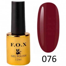 Гель лак FOX Pigment 076, 12мл, вишневая эмаль