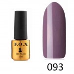Гель лак FOX Pigment 093, 6мл, серо фиолетовый эмаль