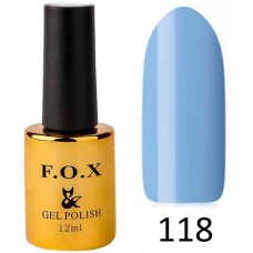 Гель лак FOX Pigment 118, 12мл (сине сиреневый, эмаль)