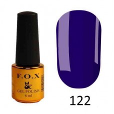 Гель лак FOX Pigment 122, 6мл (темно синий, эмаль)