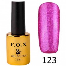 Гель лак FOX Pigment 123, 12мл (фуксия с микроблеском)